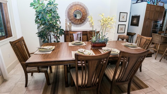 view of tiled dining room