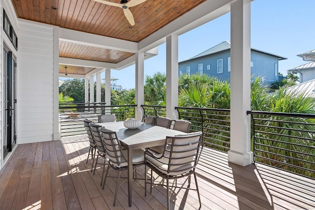 sunroom featuring wood ceiling