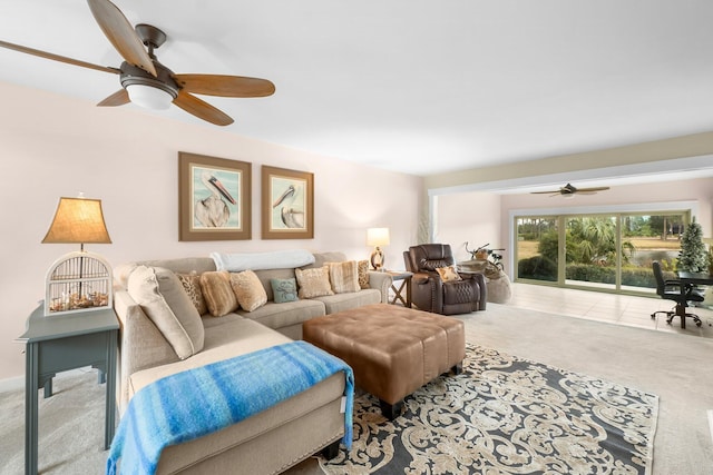 view of carpeted living room