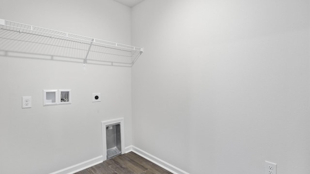 232 Laurel Hill St, Crestview, FL 32539 - washroom with washer hookup, dark wood-type flooring, and hookup for an electric dryer