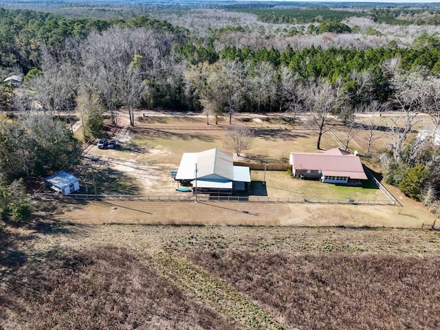 drone / aerial view featuring a rural view