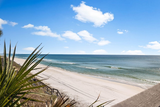 property view of water with a view of the beach