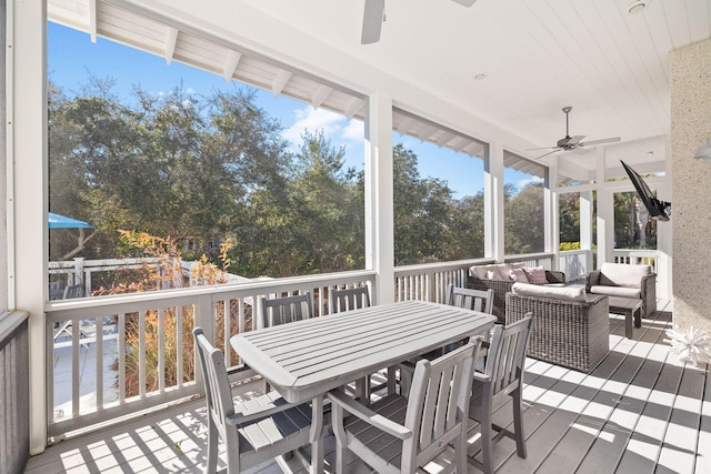 view of sunroom / solarium