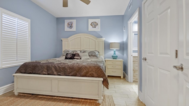 9860 S Thomas Dr Unit 1805, Panama City Beach, FL 32408 - bedroom with ceiling fan