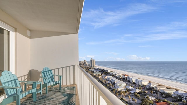 9860 S Thomas Dr Unit 1805, Panama City Beach, FL 32408 - balcony with a view of the beach and a water view