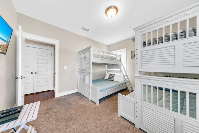 bedroom featuring carpet