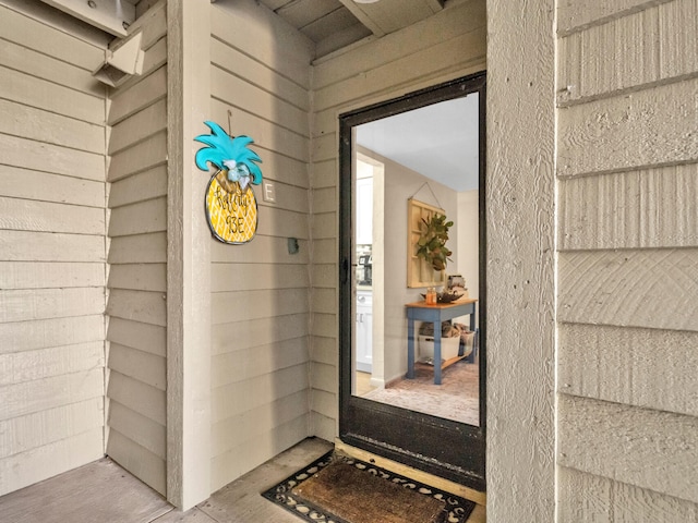 view of doorway to property