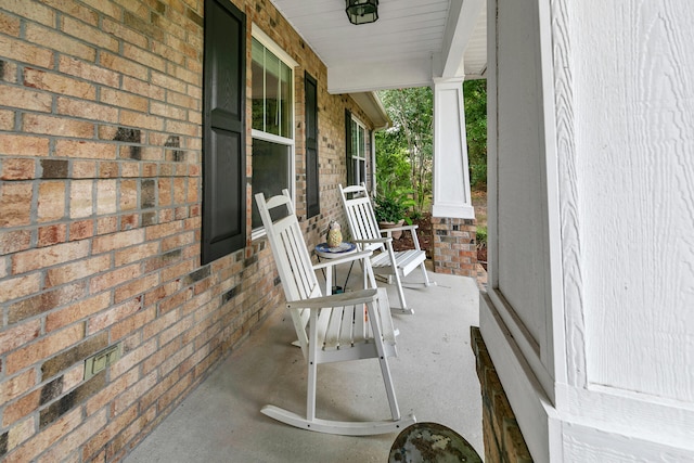 view of patio / terrace with a porch