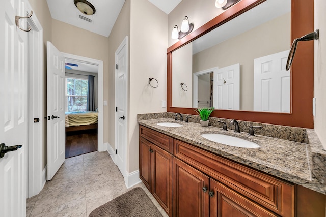 bathroom with vanity