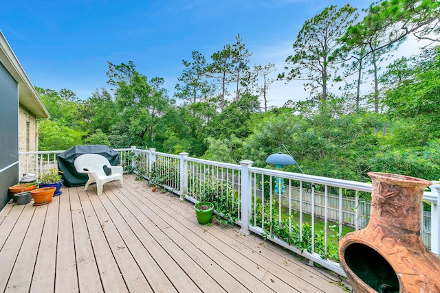 view of wooden terrace