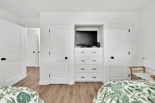 bedroom featuring light hardwood / wood-style floors