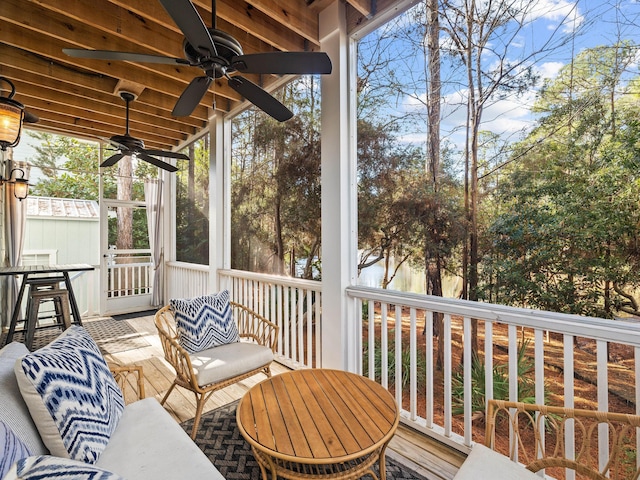 sunroom / solarium with plenty of natural light