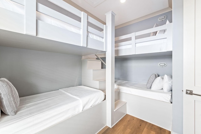 bedroom featuring hardwood / wood-style flooring