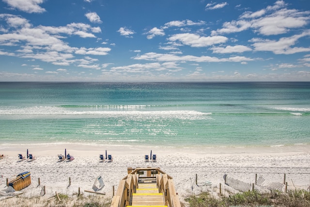 property view of water with a view of the beach