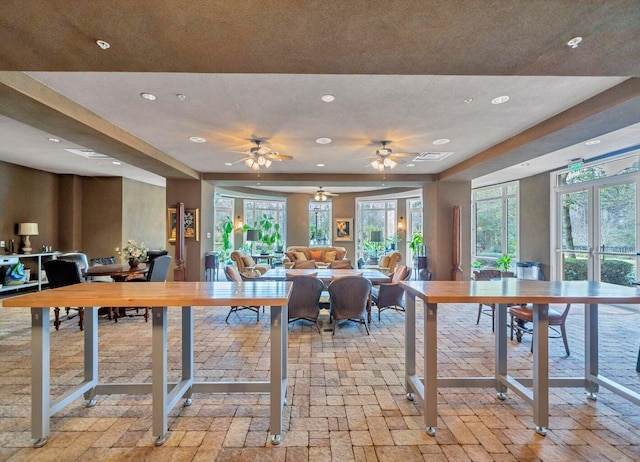 dining area featuring plenty of natural light