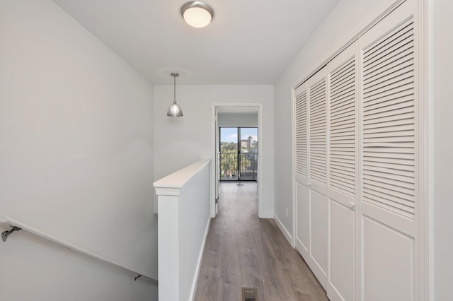 hall featuring light hardwood / wood-style flooring