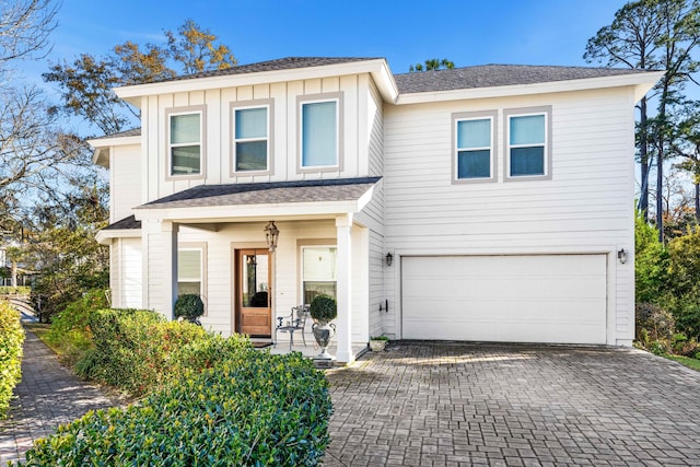 view of front of home featuring a garage