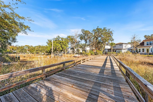 view of dock area