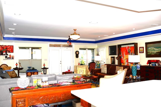 501 Benning Dr, Destin, FL 32541 - interior space with french doors and crown molding