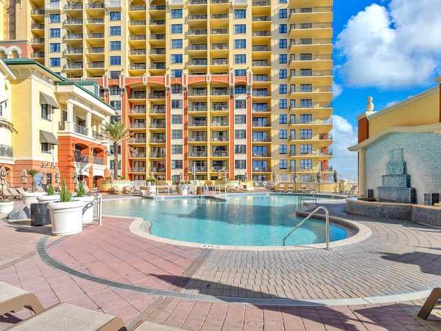 view of pool with a patio