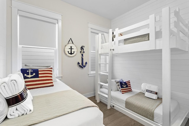 bedroom featuring dark wood-type flooring