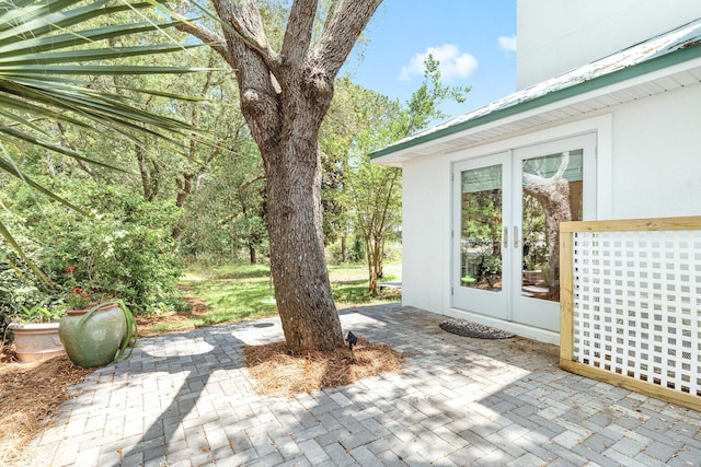 view of patio with french doors