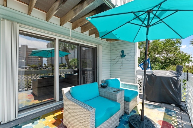 view of patio / terrace featuring grilling area