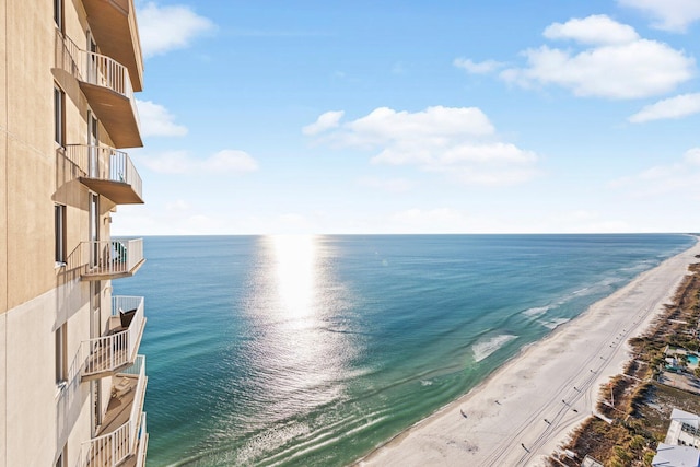 property view of water with a view of the beach