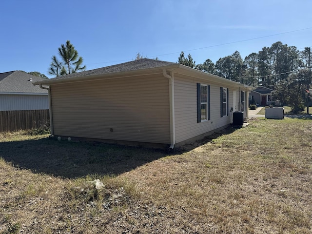 view of home's exterior featuring a lawn