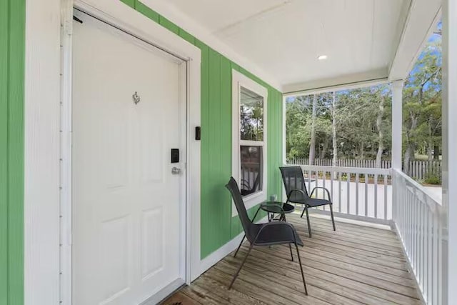 view of sunroom