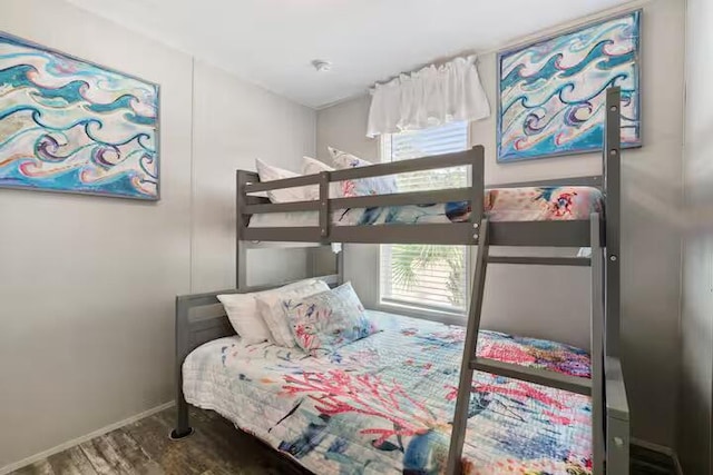 bedroom featuring hardwood / wood-style flooring