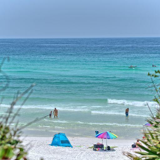 water view with a view of the beach