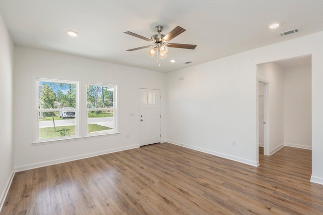 LOT7 Tansey St, Crestview, FL 32539 - empty room with ceiling fan and hardwood / wood-style floors