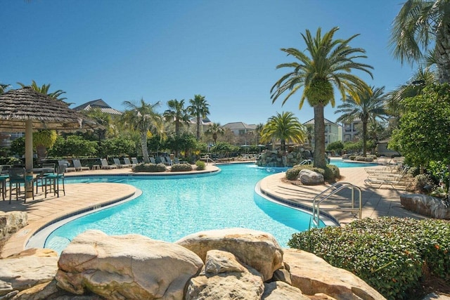 view of pool with a patio area