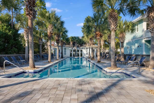 view of pool with a patio