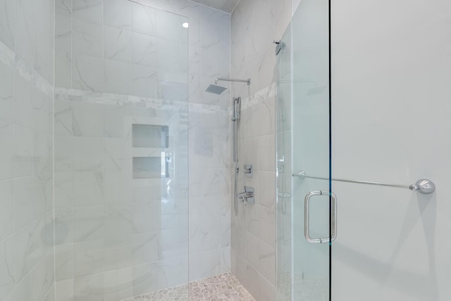 bathroom featuring walk in shower