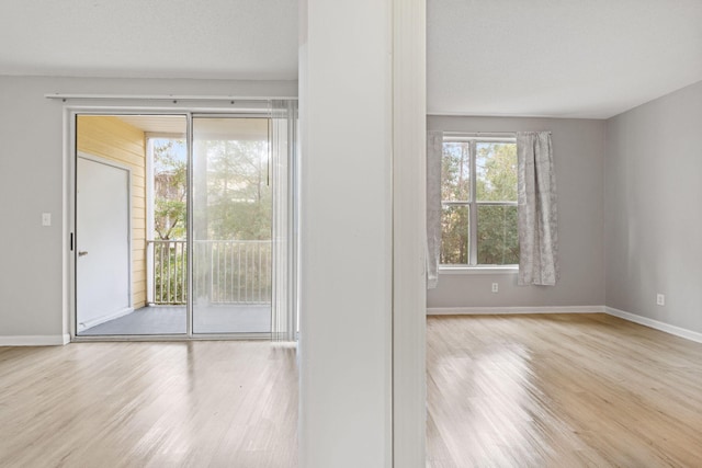 interior space featuring light wood-type flooring