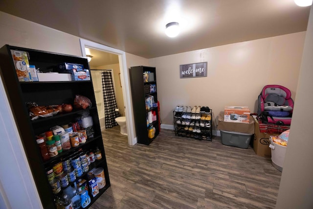 interior space featuring dark hardwood / wood-style floors