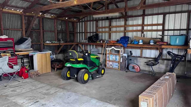 view of storage area