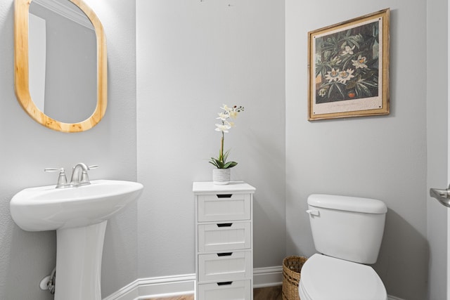 bathroom with toilet and sink