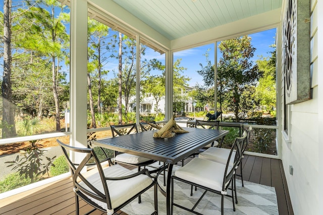 sunroom / solarium with a wealth of natural light