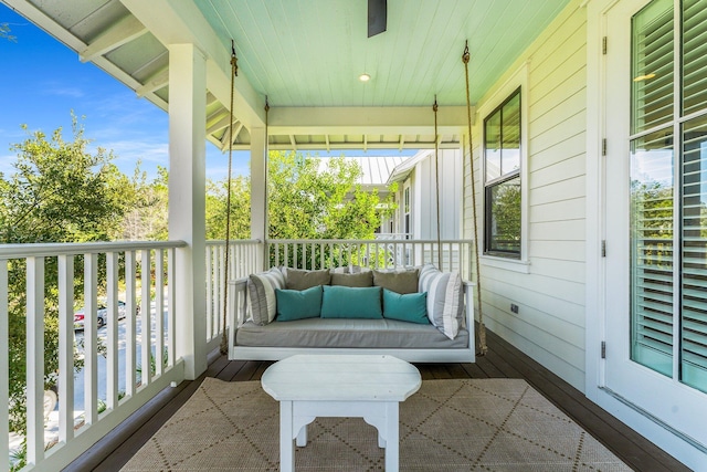 balcony with a porch