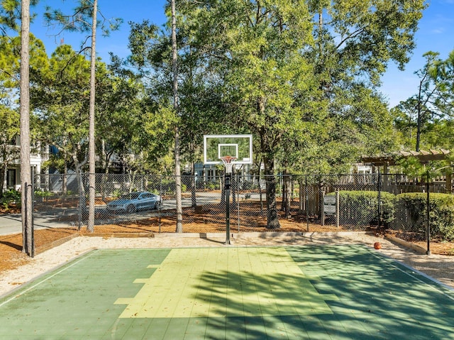 view of basketball court