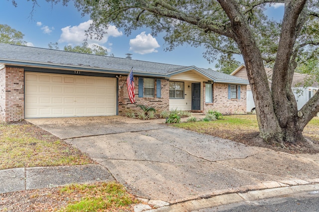 ranch-style home with a garage