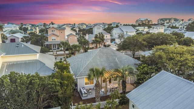 drone / aerial view with a residential view