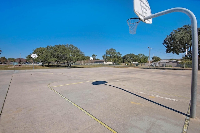 view of basketball court