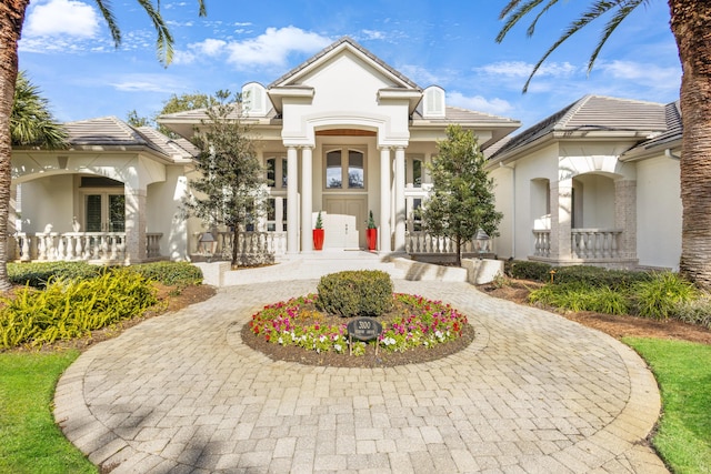 view of front of property with a porch