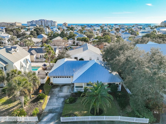 aerial view featuring a residential view