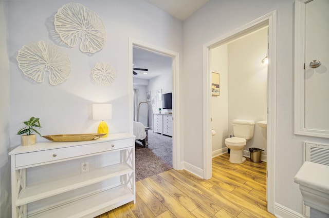 hallway featuring light hardwood / wood-style floors