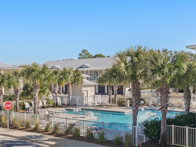 view of pool with a patio